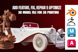 quick fix stl file, repair mesh and optimize stl, obj, 3mf files for 3d printing
