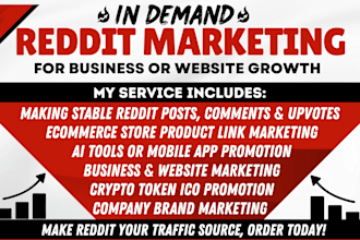 be your professional reddit marketing manager