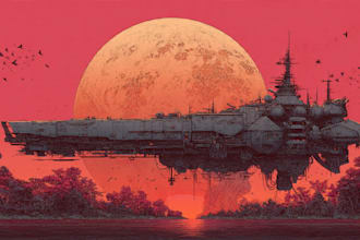 design spaceship, illustration and sci fi art