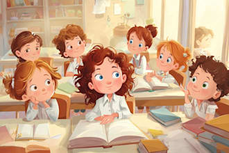 do children storybook illustration, themed bible,