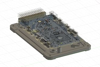 design a pcb electronics enclosure case ready for 3d print and step