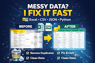 clean, format, and fix messy excel or CSV data using python pandas