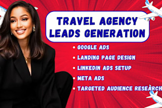 setup travel agency tiktok, instagram,facebook ads campaign travel agency leads