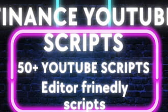 write youtube script on finance