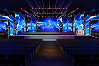 3d stage design, event visualization, 3d stage lighting live events