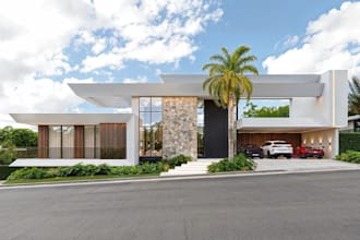 upgrade 3d house exterior design, uk modular container home render, cgi garden