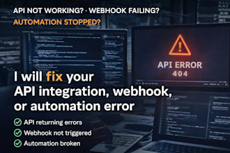 fix your API integration, webhook, or automation error