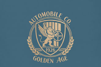 design a classic vintage car logo for your brand