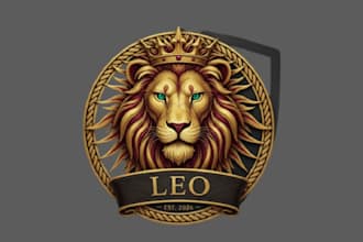 design lion head mascot logo for your business