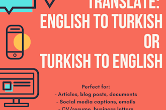 translation turkish to english english to turkish fast delivery