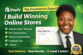 design a high converting shopify store for ecommerce or dropshipping