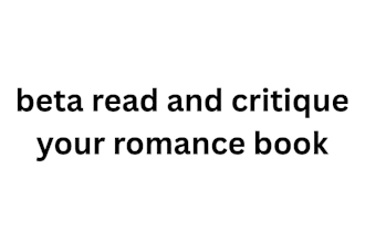 beta read and critique your romance book