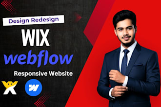 design or redesign a modern responsive wix or webflow website