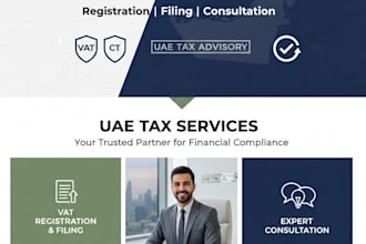 handle uae vat and corporate tax registration, filing, and consultation