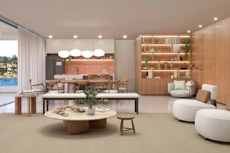 design 360 interior virtual staging, 2d autocad floor plan, render in sketchup