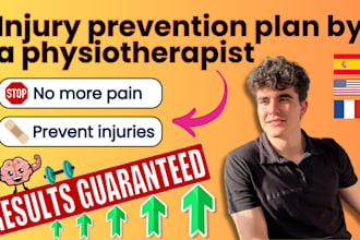 design a personalized injury prevention training program
