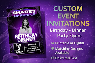 design printable invitations and digital event flyers