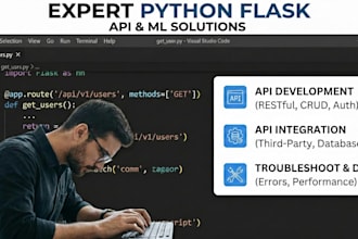 develop, integrate or troubleshoot python flask rest API