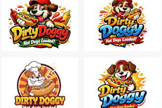 design a hot dogs logo for your business with copyrights