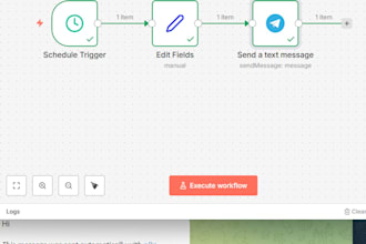build your n8n automation workflow telegram, sheets, API