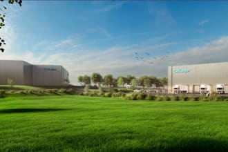 renovate warehouse exterior 3d rendering, distribution centre, industrial units