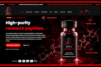build a woocommerce website for peptide, supplement, kratom, cbd and sarms