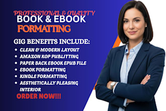 do professional formatting and layout design for print books ebooks and pdf