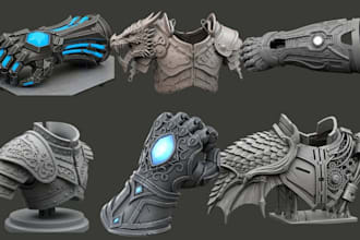 sculpt 3d cosplay model 3d armor 3d weapon wearable cosplay prop for 3d printing