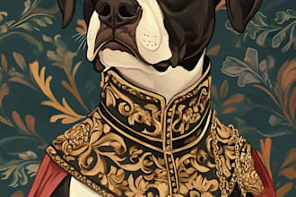 create a custom pet portrait