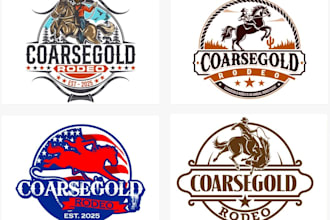 do professional rodeo logo design for your business or brand