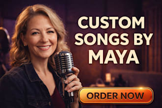 be female songwriter vocalist custom birthday wedding anniversary gift song