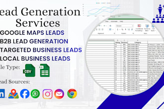do b2b lead generation, web scrapping, data entry, email list