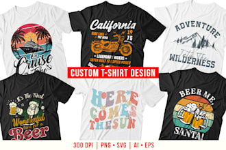 create custom t shirt design with illustration