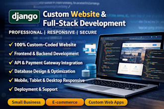 do fullstack web development and custom django web applications
