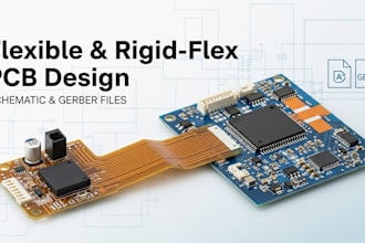 design flexible pcb and rigid flex pcb with schematic and gerber files