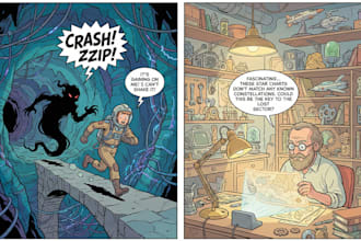 design comic book pages and graphic novel art
