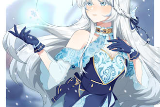 draw beautiful anime illustration