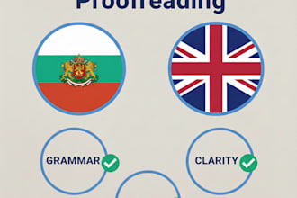professionally proofread and edit english or bulgarian