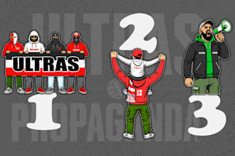 provide premade ultras illustration for your group