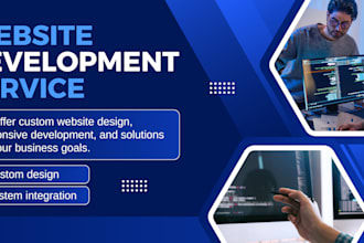 do full stack website, custom website development as front end developer