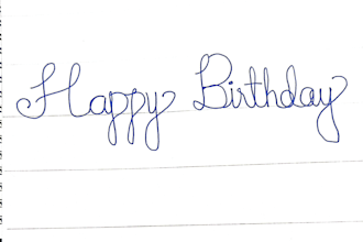 provide hand written letters and hand written notes
