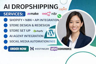 n8n workflows API integrations ai dropshipping automation shopify ai agent