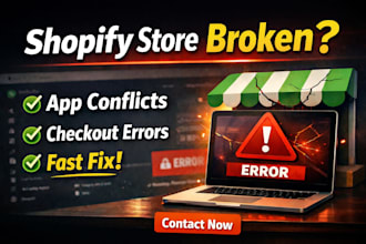 fix shopify broken store