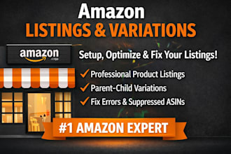 fix amazon product listings variations and errors