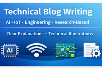 write clear and engaging technical blogs on ai, iot