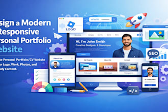 design a modern and responsive personal portfolio website