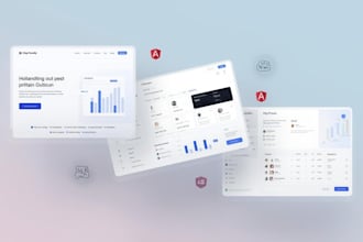 build a modern responsive website frontend in next js or angular