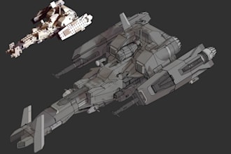 create realistic 3d space battleship spaceship spacecraft and starship models