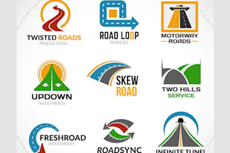 design awesome slow road van company logo