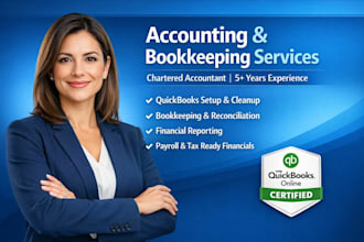 do quickbooks online bookkeeping, cleanup, and financial reporting